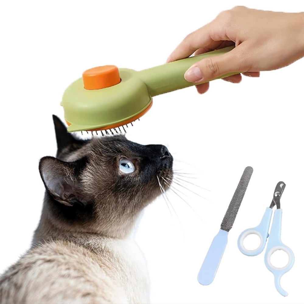 Pet Brush with Release One Push Button